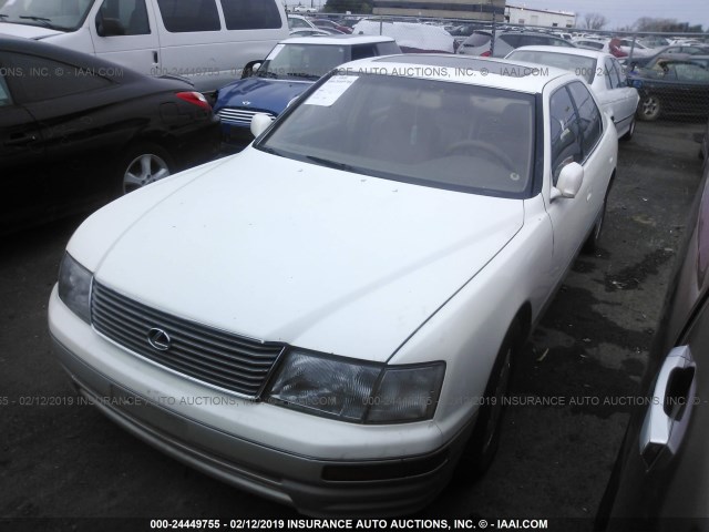 JT8BH22F2T0068009 - 1996 LEXUS LS 400 WHITE photo 2