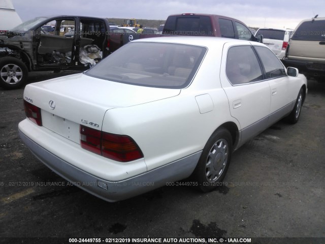 JT8BH22F2T0068009 - 1996 LEXUS LS 400 WHITE photo 4