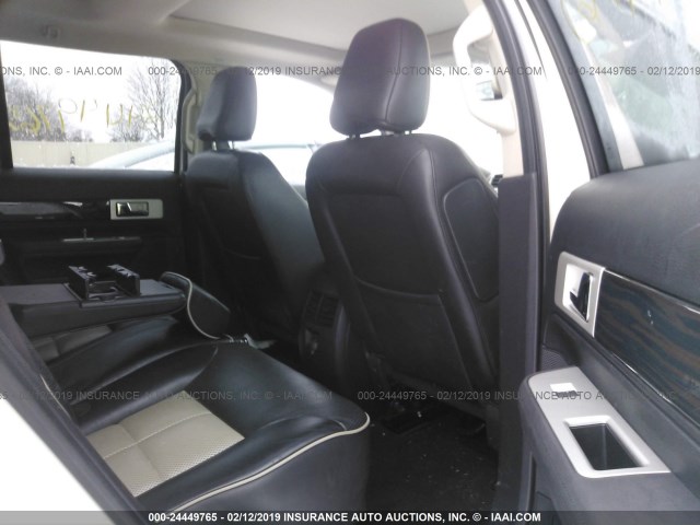 2LMDU68C88BJ27919 - 2008 LINCOLN MKX WHITE photo 8