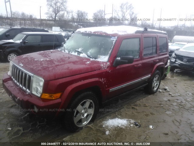 1J4RG4GK6AC112815 - 2010 JEEP COMMANDER SPORT RED photo 2