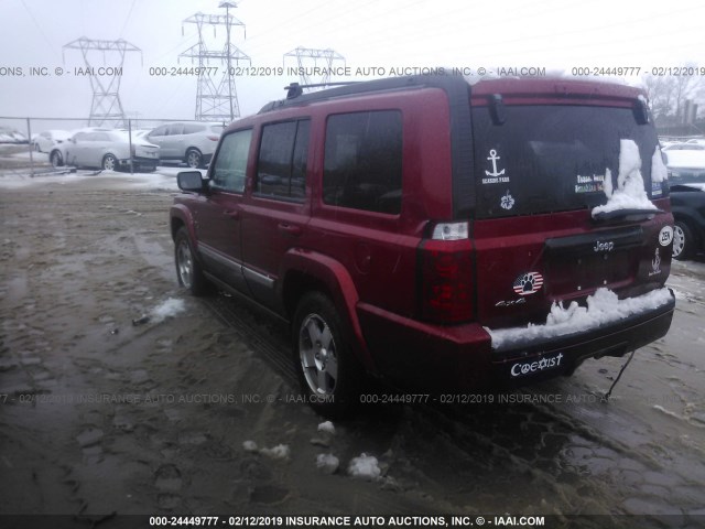 1J4RG4GK6AC112815 - 2010 JEEP COMMANDER SPORT RED photo 3