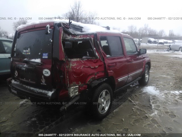 1J4RG4GK6AC112815 - 2010 JEEP COMMANDER SPORT RED photo 4