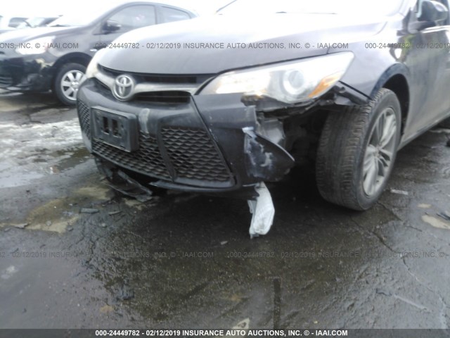 4T1BF1FK4FU887766 - 2015 TOYOTA CAMRY LE/XLE/SE/XSE BLACK photo 6