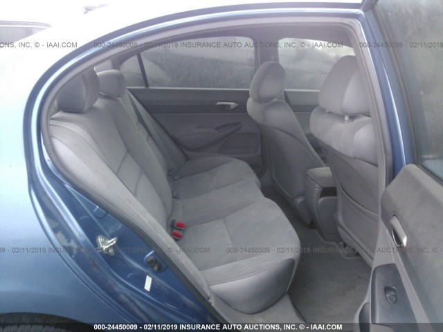 1HGFA16506L048042 - 2006 HONDA CIVIC LX BLUE photo 8