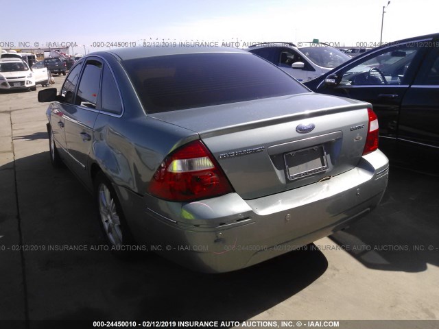 1FAHP25175G196129 - 2005 FORD FIVE HUNDRED LIMITED GREEN photo 3