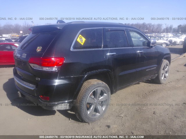 1C4RJFCG6FC783395 - 2015 JEEP GRAND CHEROKEE OVERLAND BLACK photo 4