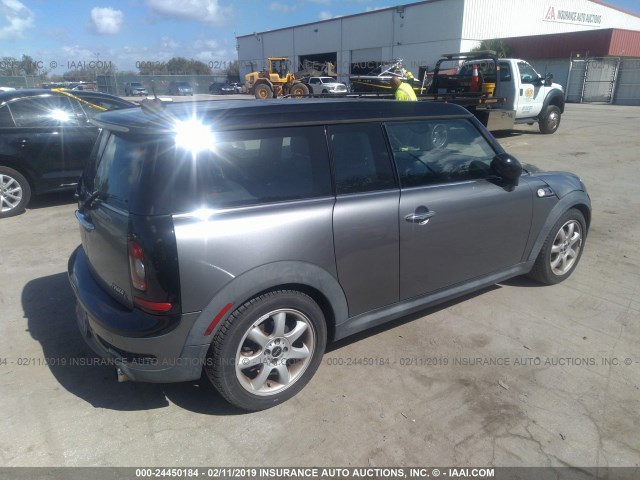 WMWMM33599TP74710 - 2009 MINI COOPER S CLUBMAN GRAY photo 4