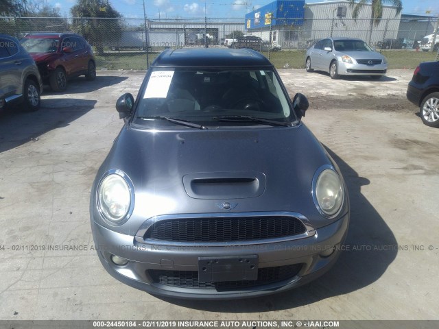 WMWMM33599TP74710 - 2009 MINI COOPER S CLUBMAN GRAY photo 6