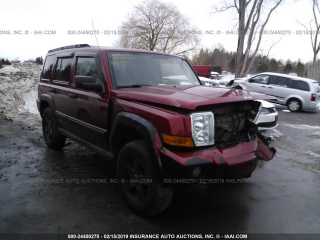 1J8HG48N16C104843 - 2006 JEEP COMMANDER MAROON photo 1