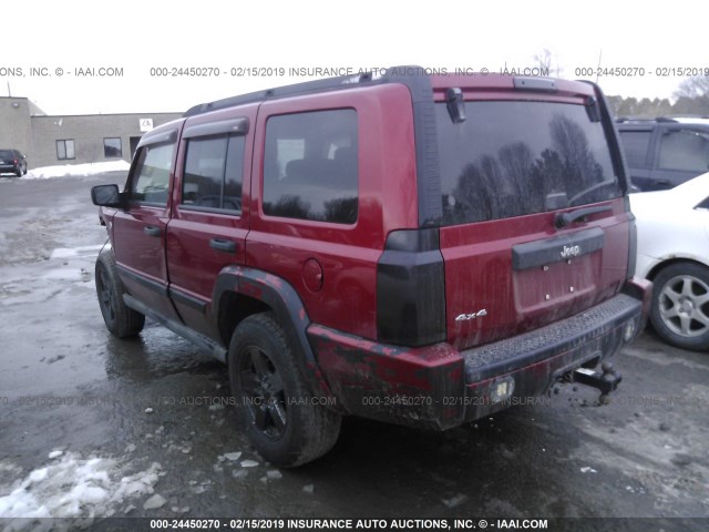 1J8HG48N16C104843 - 2006 JEEP COMMANDER MAROON photo 3