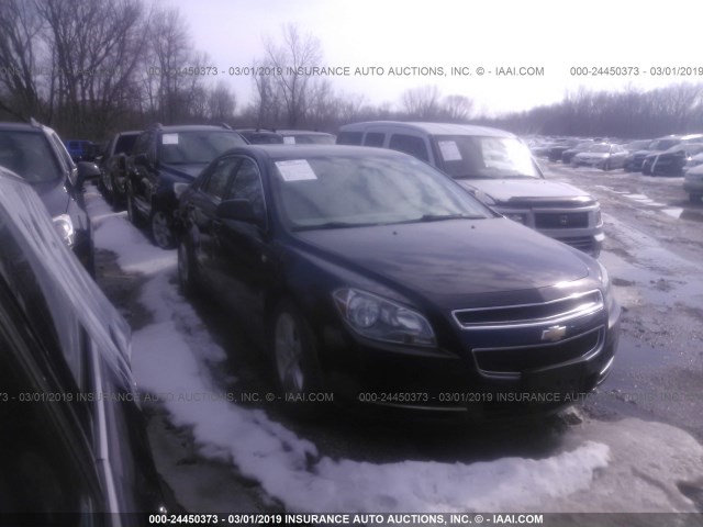 1G1ZG57NX84277169 - 2008 CHEVROLET MALIBU LS BLACK photo 1
