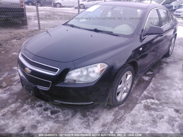 1G1ZG57NX84277169 - 2008 CHEVROLET MALIBU LS BLACK photo 2