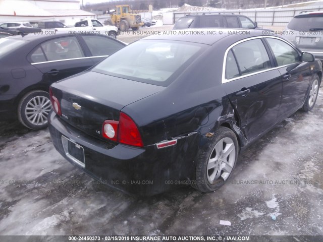 1G1ZG57NX84277169 - 2008 CHEVROLET MALIBU LS BLACK photo 4
