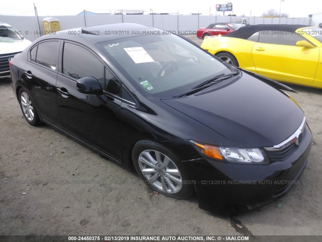 19XFB2F86CE331190 - 2012 HONDA CIVIC EX შავი ფოტო 1