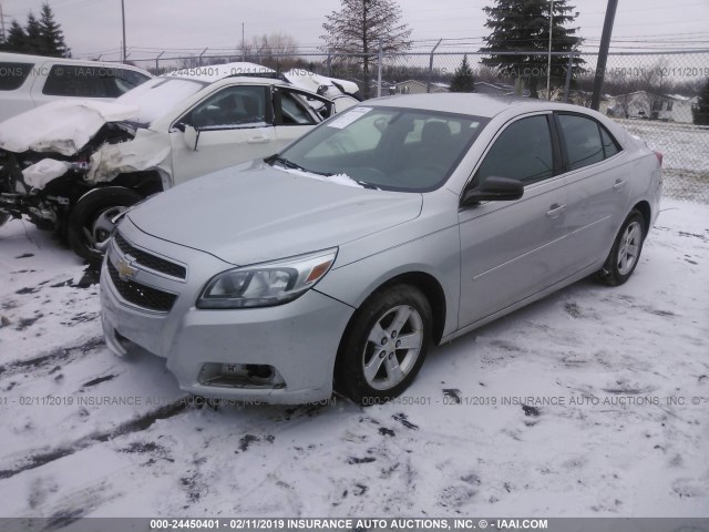 1G11A5SA5DU129539 - 2013 CHEVROLET MALIBU LS SILVER photo 2