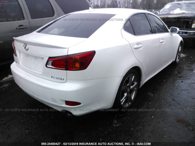 JTHBF5C25A5122650 - 2010 LEXUS IS 250 WHITE photo 4