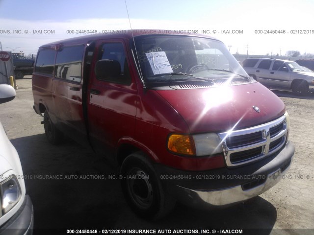 2B5WB25Z61K537729 - 2001 DODGE RAM WAGON B2500 RED photo 1