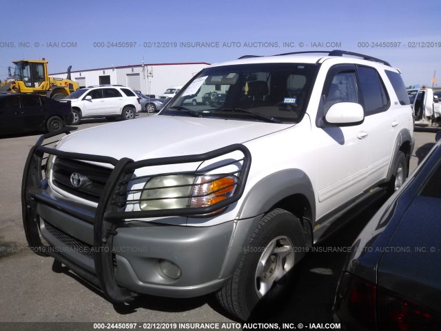 5TDZT34A03S154986 - 2003 TOYOTA SEQUOIA SR5 WHITE photo 2