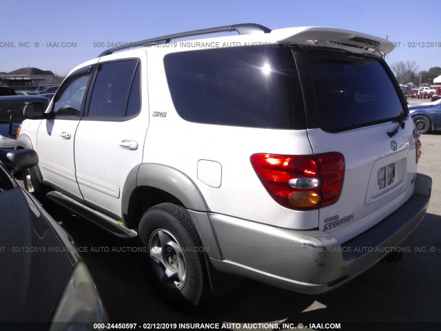 5TDZT34A03S154986 - 2003 TOYOTA SEQUOIA SR5 WHITE photo 3