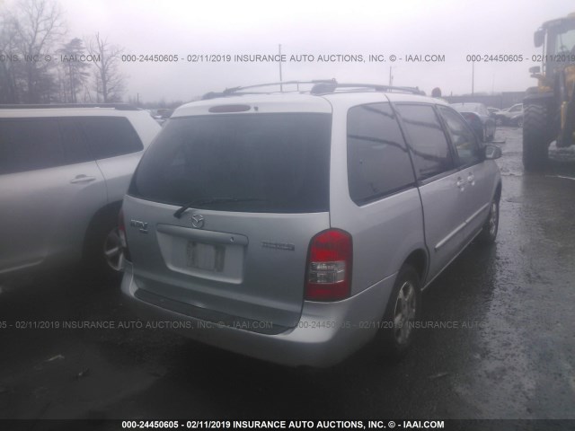 JM3LW28YX10210826 - 2001 MAZDA MPV WAGON SILVER photo 4