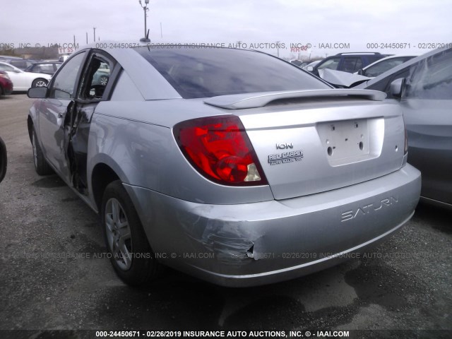 1G8AN15F87Z100372 - 2007 SATURN ION LEVEL 2 SILVER photo 3