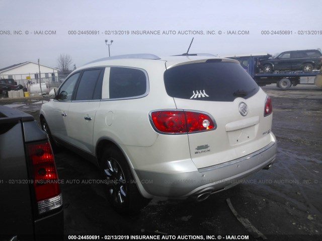 5GAKRCED8BJ213644 - 2011 BUICK ENCLAVE CXL WHITE photo 3