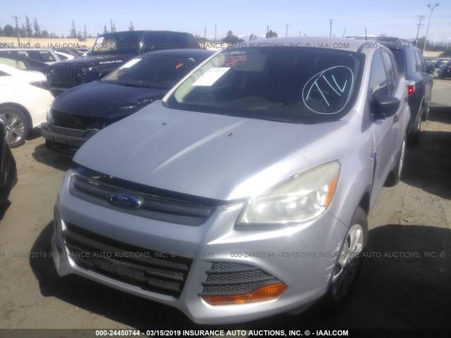 1FMCU0F74EUA93851 - 2014 FORD ESCAPE S SILVER photo 2