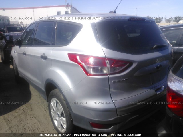 1FMCU0F74EUA93851 - 2014 FORD ESCAPE S SILVER photo 3