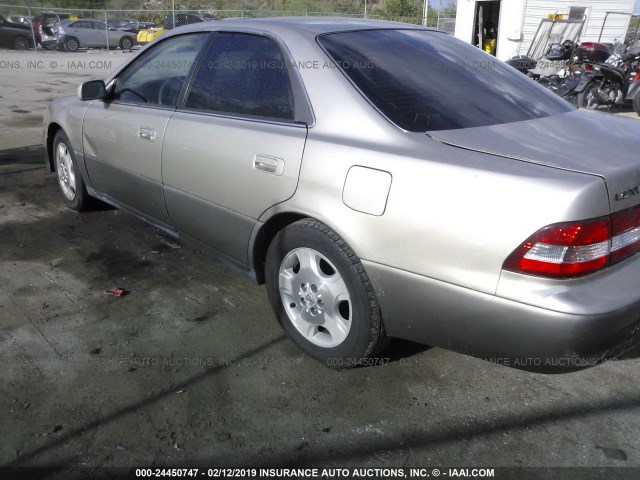 JT8BF28G0Y0285877 - 2000 LEXUS ES 300 TAN photo 3