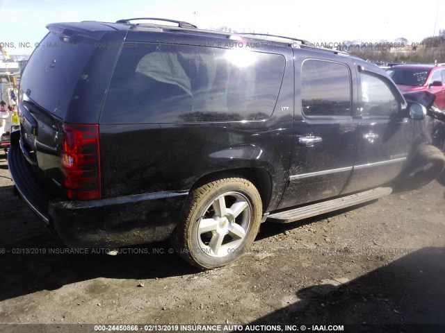 1GNSKKE39BR302555 - 2011 CHEVROLET SUBURBAN K1500 LTZ BLACK photo 4