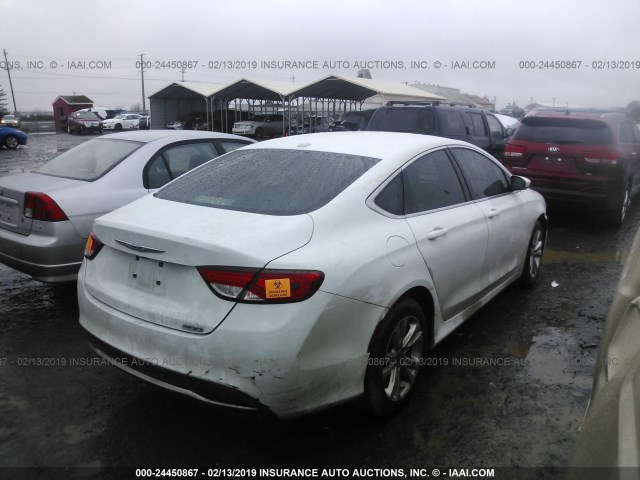 1C3CCCAB1FN547381 - 2015 CHRYSLER 200 LIMITED WHITE photo 4