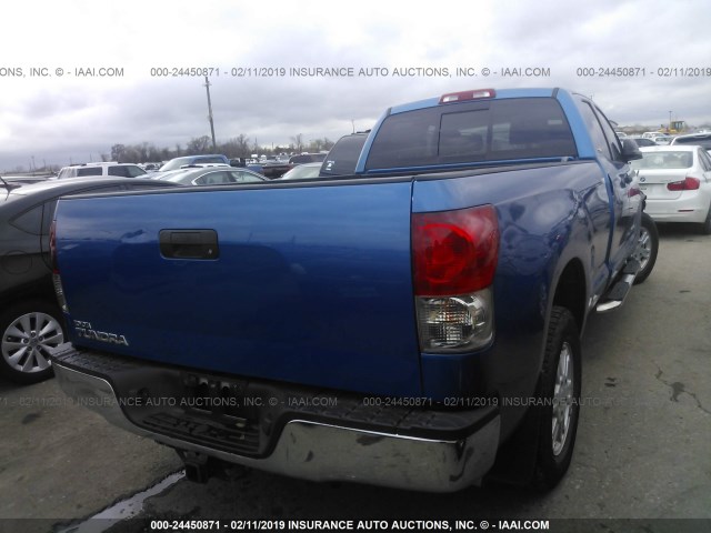 5TFST54157X002005 - 2007 TOYOTA TUNDRA DOUBLE CAB SR5 BLUE photo 4