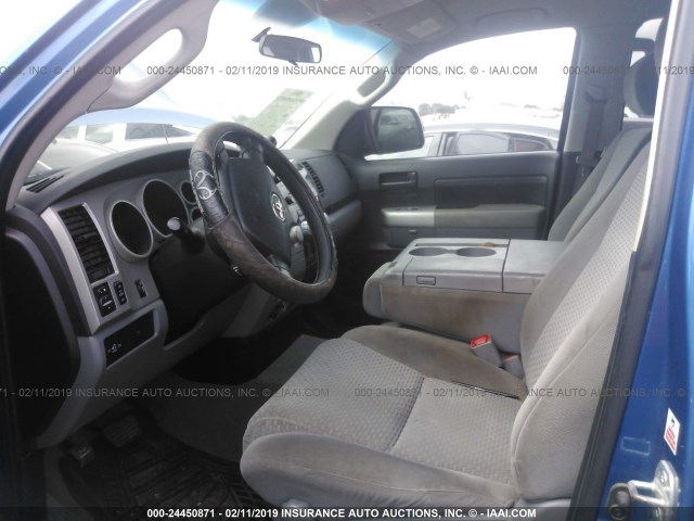 5TFST54157X002005 - 2007 TOYOTA TUNDRA DOUBLE CAB SR5 BLUE photo 5