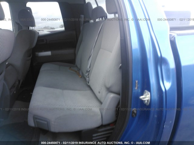 5TFST54157X002005 - 2007 TOYOTA TUNDRA DOUBLE CAB SR5 BLUE photo 8
