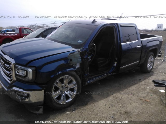 3GTU2NEC5GG386254 - 2016 GMC SIERRA K1500 SLT BLUE photo 2