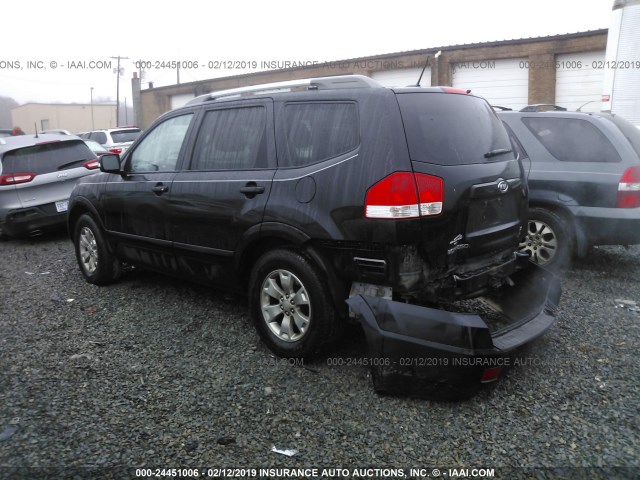 KNDJJ741795020680 - 2009 KIA BORREGO LX/EX BLACK photo 3