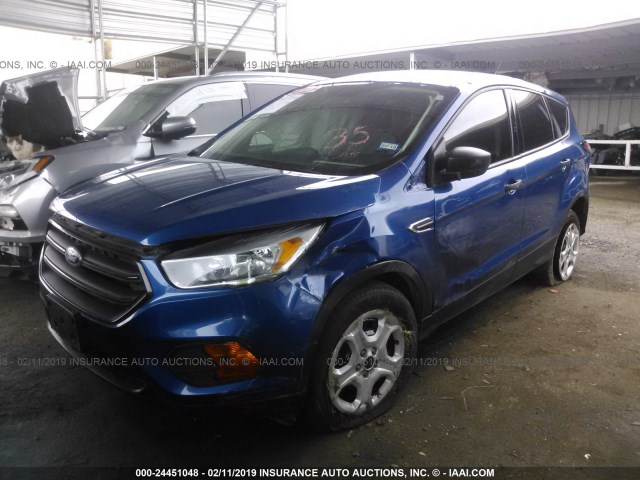 1FMCU0F78HUC87285 - 2017 FORD ESCAPE S BLUE photo 2