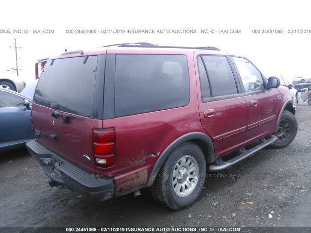 1FMRU1560YLA80792 - 2000 FORD EXPEDITION XLT RED photo 4