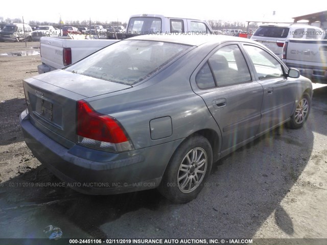 YV1RS64A642408269 - 2004 VOLVO S60 GREEN photo 4