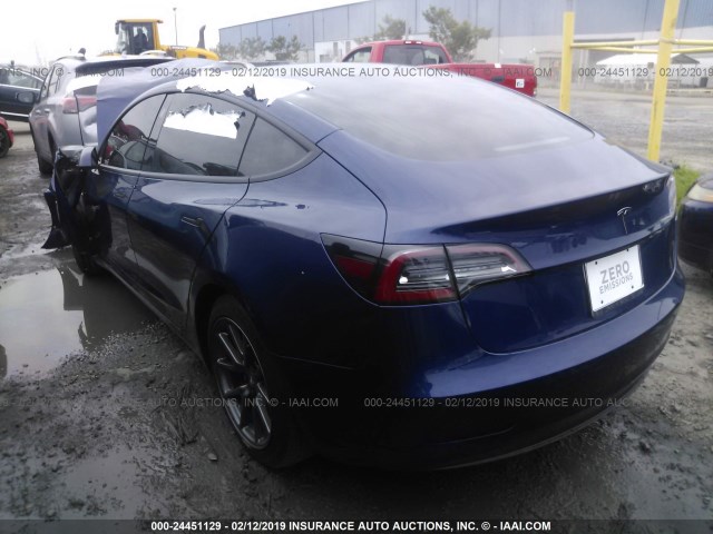 5YJ3E1EB5JF096483 - 2018 TESLA MODEL 3 Dark Blue photo 3