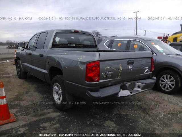 1D3HE38P29S787162 - 2009 DODGE DAKOTA SXT GRAY photo 3