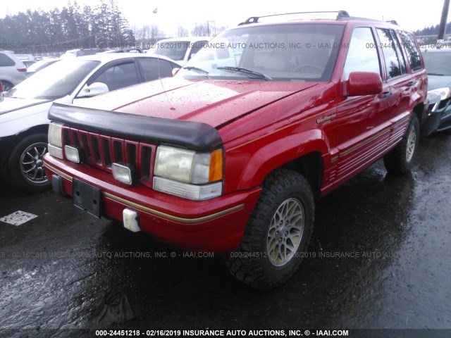 1J4GZ78Y8SC767064 - 1995 JEEP GRAND CHEROKEE LIMITED/ORVIS RED photo 2