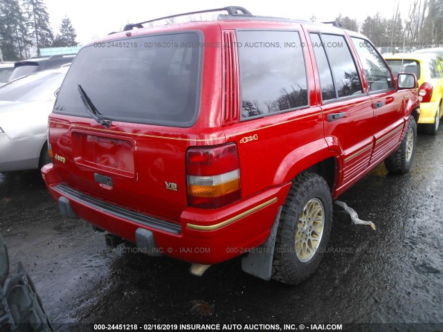 1J4GZ78Y8SC767064 - 1995 JEEP GRAND CHEROKEE LIMITED/ORVIS RED photo 4