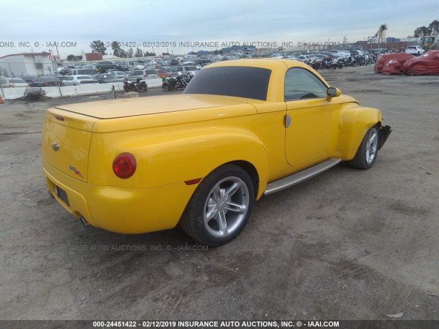 1GCES14P24B110376 - 2004 CHEVROLET SSR 黄色 照片 4
