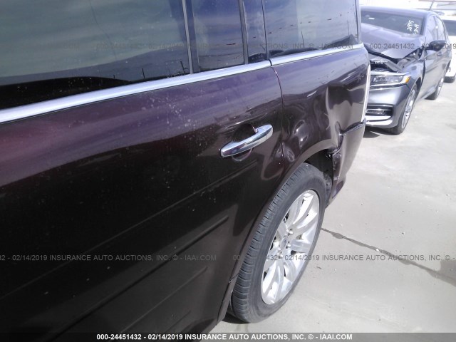 2FMGK5DC0ABA85296 - 2010 FORD FLEX LIMITED MAROON photo 6