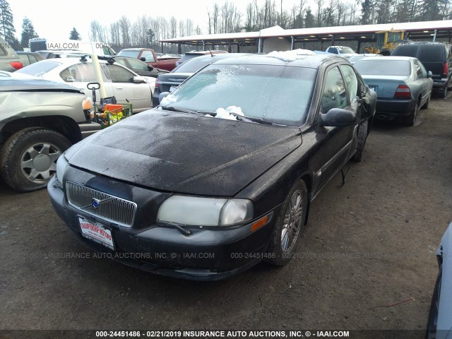 YV1TS91D221244379 - 2002 VOLVO S80 T6 TURBO BLACK photo 2