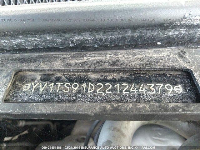 YV1TS91D221244379 - 2002 VOLVO S80 T6 TURBO BLACK photo 9