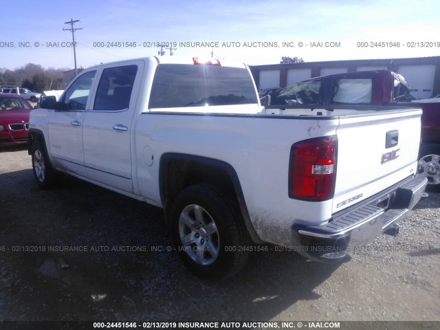 3GTU2VEC1FG297795 - 2015 GMC SIERRA K1500 SLT WHITE photo 3