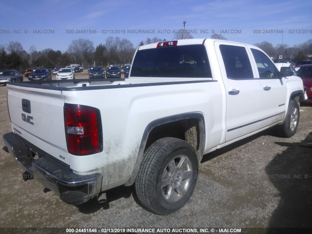 3GTU2VEC1FG297795 - 2015 GMC SIERRA K1500 SLT WHITE photo 4