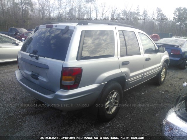 1J4GW48S54C296626 - 2004 JEEP GRAND CHEROKEE LAREDO/COLUMBIA/FREEDOM 银色 照片 4